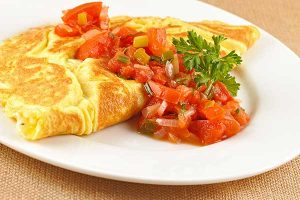 Omeleta s rajčaty